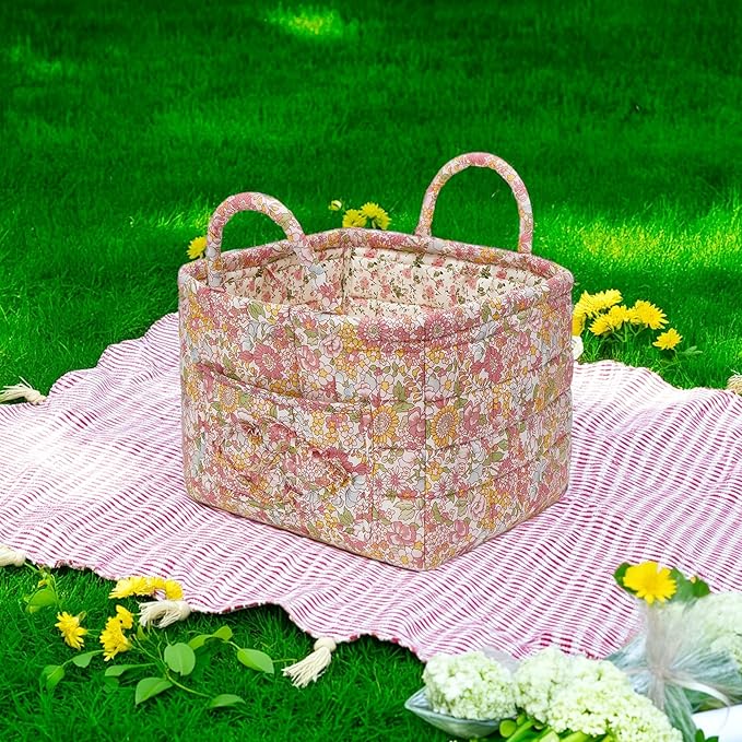 Quilted Fabric Storage Baskets