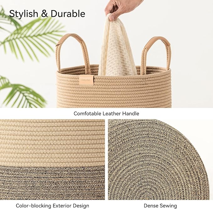 62L Striped Laundry Hamper