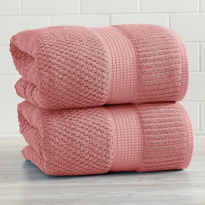 NY Loft 100% Cotton 2 Pack Bath Sheet Towel Set | Extra Large Oversize Bath