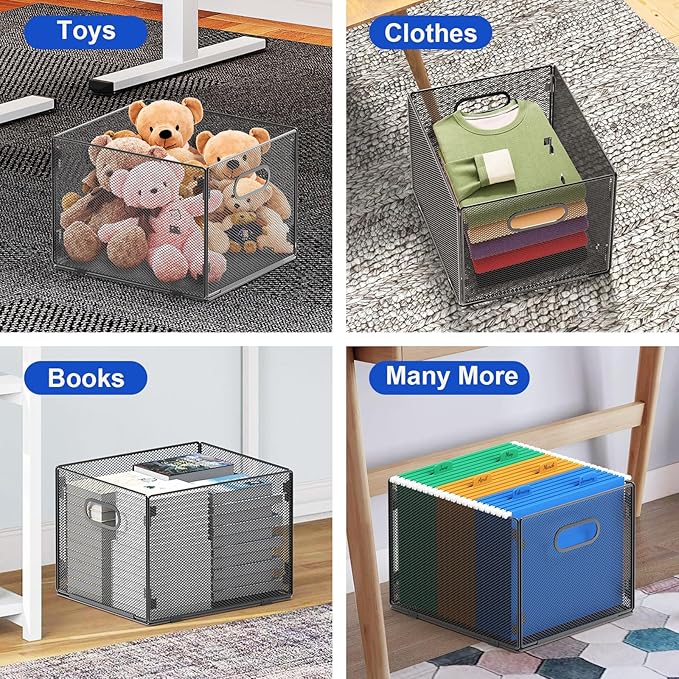 Samstar Hanging File Organizer, Mesh File Folder Organizer File Crate File