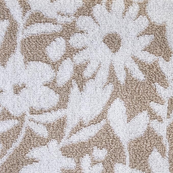 SKL Home Bedford Floral 100% Cotton Premium 2-Piece Hand Towel Set, 600 GSM