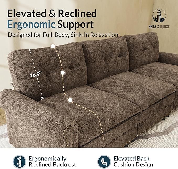HERA'S HOUSE 3 Pieces Modular Sectional Sofa Sets, Oversized Couch Set