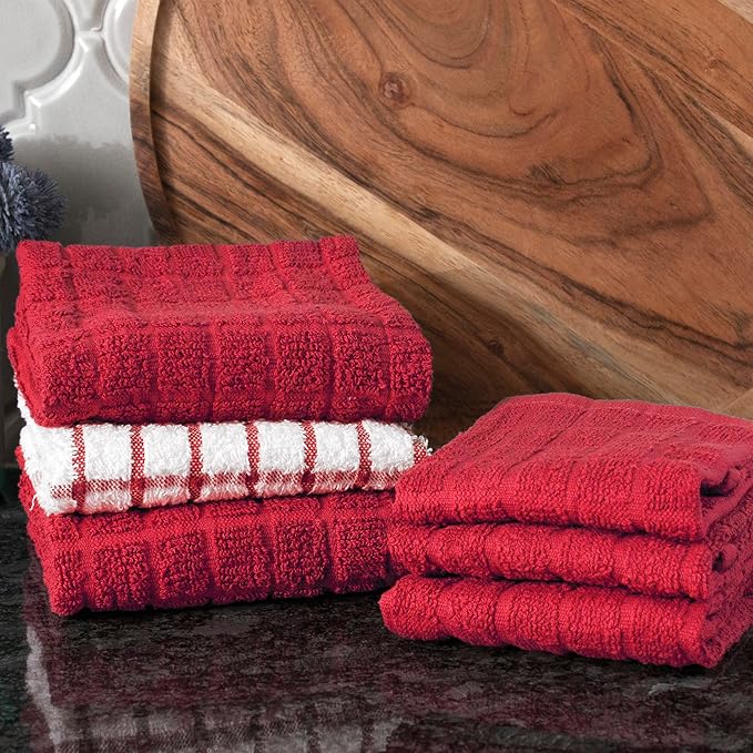 Ritz Premium Kitchen Towel and Dish Cloth Value Set: Highly Absorbent, Super