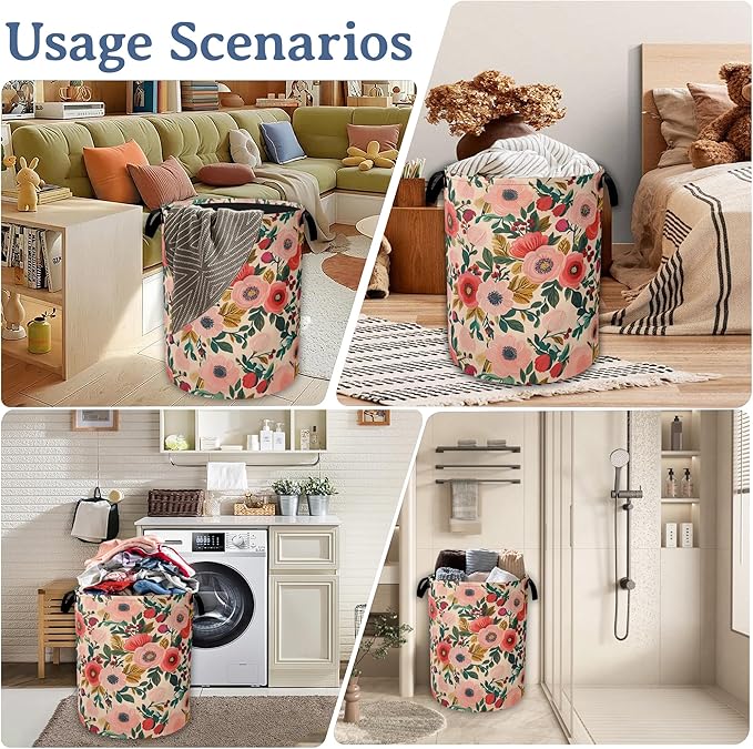 Vintage Flowers Laundry Hamper