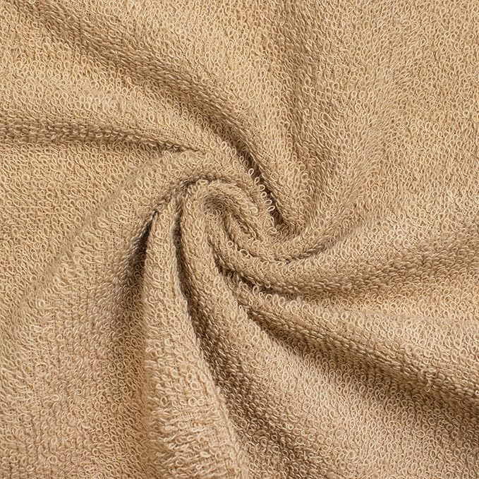 Basic Wash Cloths 12x12 Inches – Pack of 12 – Beige Color – Soft and Absorbent