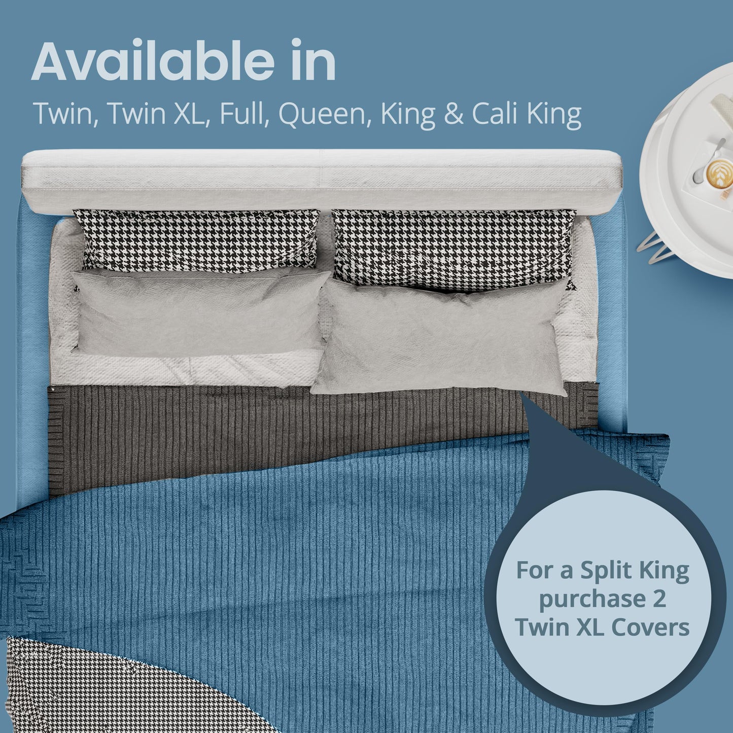 SafeRest Waterproof Queen Size Mattress Protector - Fitted with Stretchable Pockets - Machine Washable Cotton Blend Mattress Cover for Bed