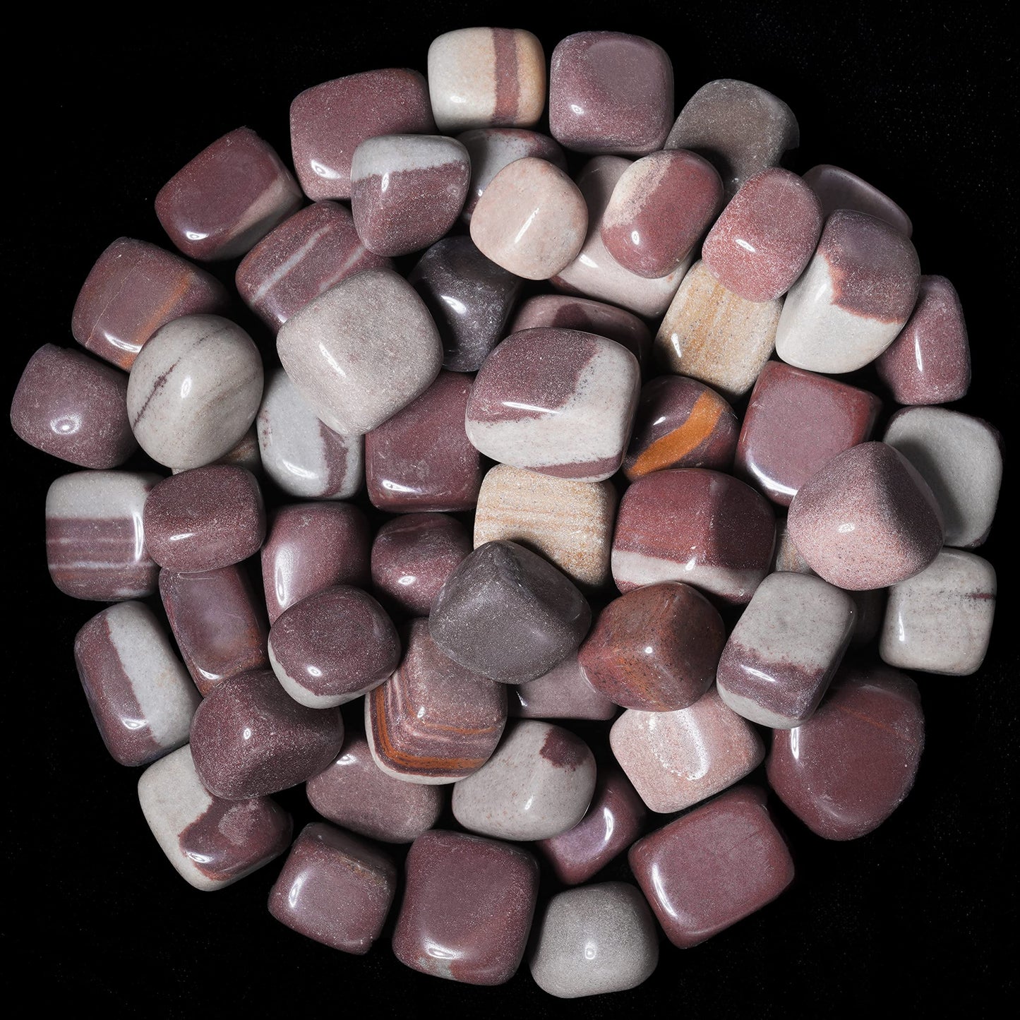 ZAICUS 1lb Narmada Tumbled Stones | Polished Crystals Healing | Natural Stones | Feng Shui | Chakra Balancing | Good Luck | Reiki Gift | Home Decor | Size 20-25 mm
