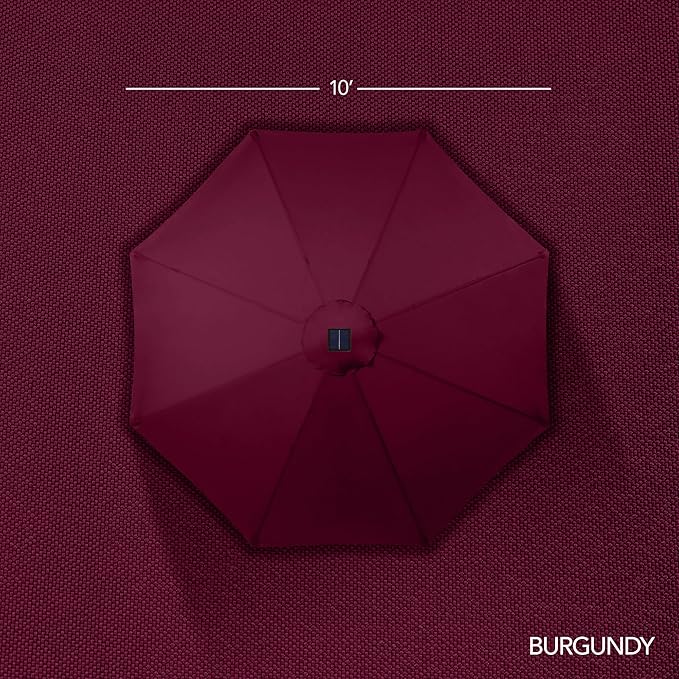 Best Choice Products 10ft Offset Cantilever Hanging Market Patio Umbrella, Smooth 360° Rotation, 8 Sturdy Ribs, Easy Adjustment - Burgundy