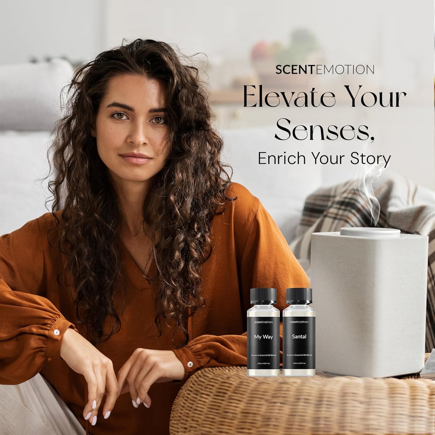 SCENTEMOTION My Way Diffuser Oil Inspired by The 1 Miami Beach Scent, Scent Diffuser Oil with Notes of Cardamom, Leather, Lemon & Iris, Aromatherapy Fragrance, Essential Oil Blend | 120ml, 4.05 fl oz