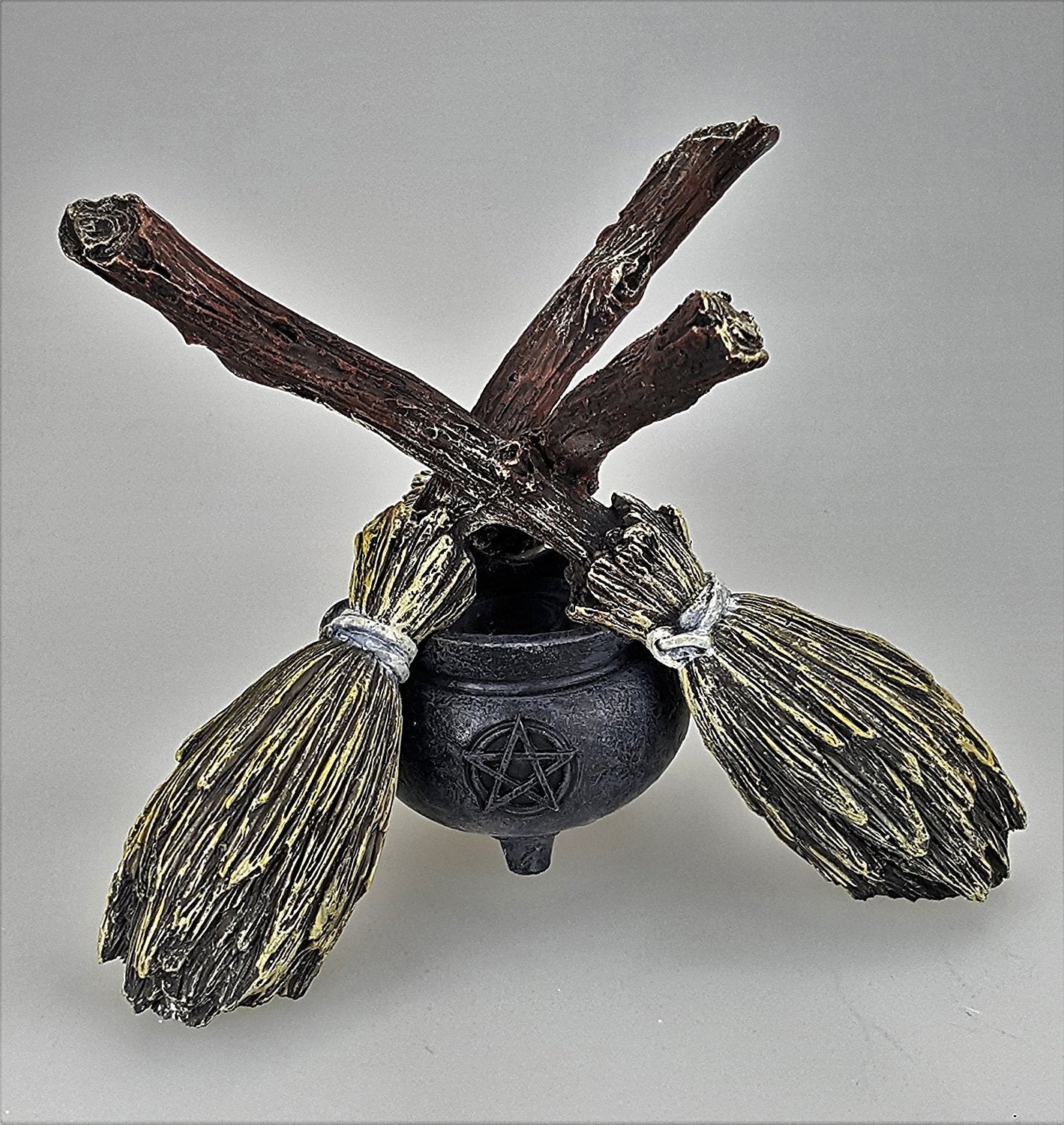 Pacific Giftware Broomstick and Cauldron Witchcraft Gazing Crystal Ball Wiccan Witch Halloween
