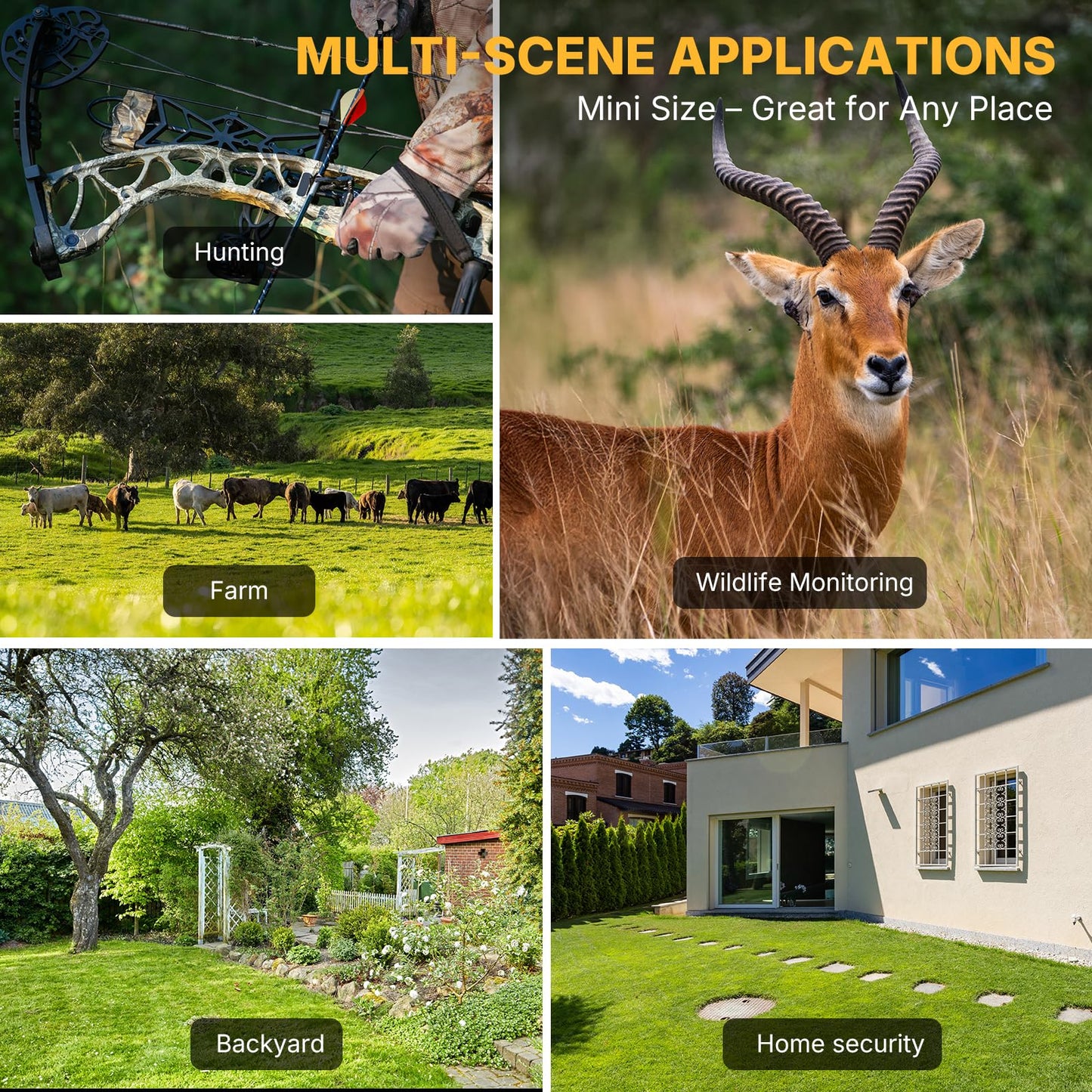 WOSPORTS Mini Trail Camera 6 Pack 32MP 1080P HD Deer Camera with 32GB SD Card Game Cameras with Night Vision Motion Activated Waterproof with Card Reader