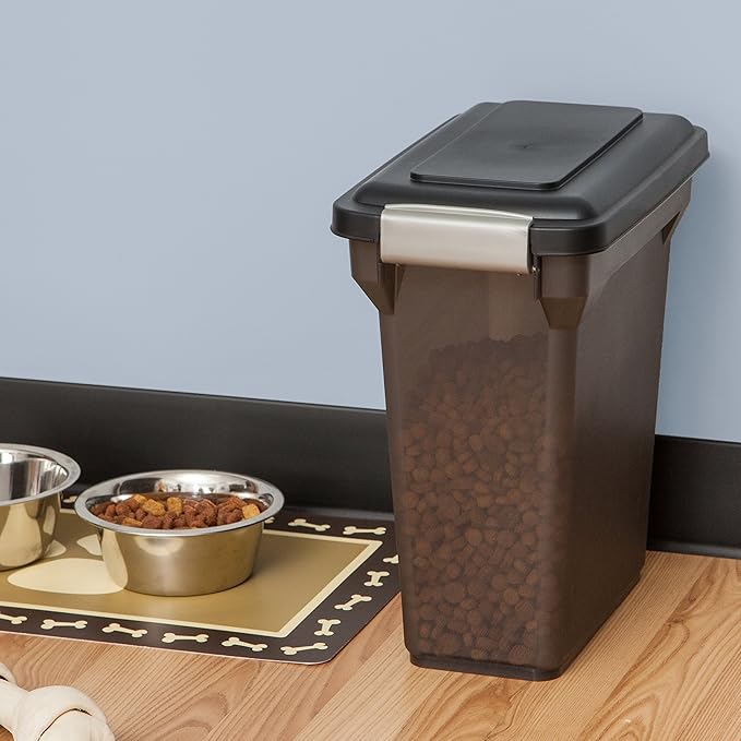 IRIS USA Dog Food Storage Container, Airtight Lid, Versatile Pet Food Bin