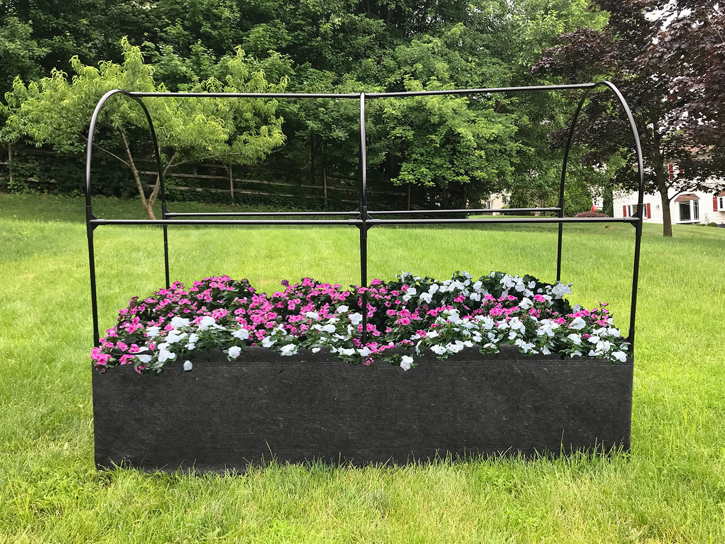 SIMPO 3-in-1 Garden System: Fabric Raised Garden Bed + Greenhouse Cover + Protective Net (36” x 72” x 53”)