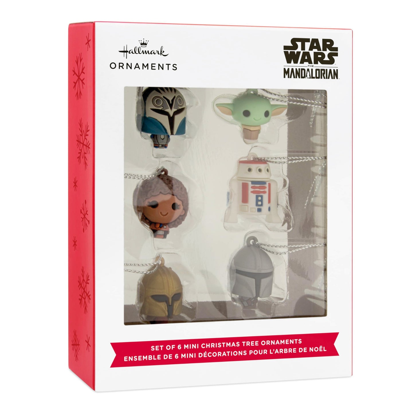 Hallmark Mini Christmas Ornaments, Star Wars: The Mandalorian Miniature Ornaments, Shatterproof, Set of 6, Gifts for Star Wars Fans
