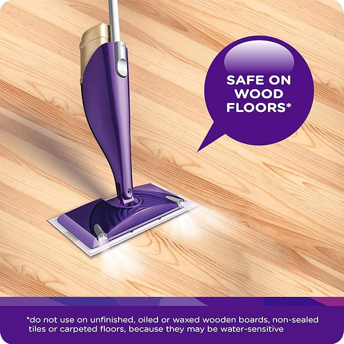 Swiffer WetJet Hardwood Floor Cleaner Spray Mop Pad Refill, Bathroom Cleaning