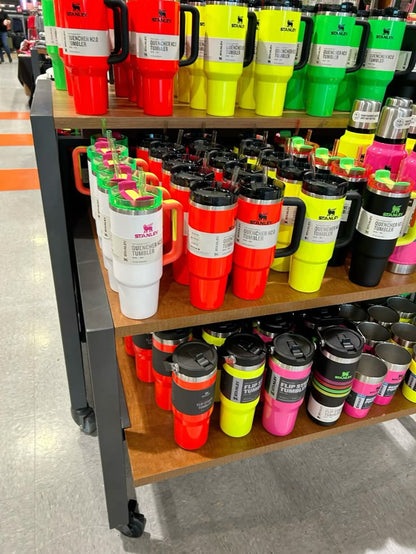 Neon Orange Stanley Quencher H2.0 Tumbler 40oz