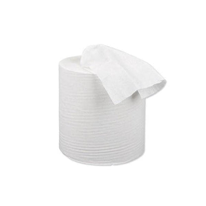 Blake & White 2 Ply Centrefeed White Tissue Rolls - Purely Smile 6 Pack, 400 Sheets Paper Towel Roll for Wiping Surfaces & Drying Hands - Strong & Ultra Absorbent Tissue Paper Roll - PS1215
