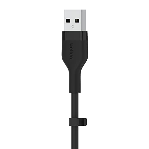 Belkin BoostCharge Pro Flex Braided USB-C to USB-A Cable (1M/3.3FT) USB-IF Certified Fast Charging Cable for iPhone 17, iPhone 17 Pro, iPad, Galaxy S25, Note, Pixel, Nintendo Switch 2 & More - Black
