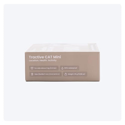 Tractive Smart Cat Tracker Mini | #1 Cat GPS | Real-Time Location Tracking | Territory & Location History | Safety Collar included (Brown)