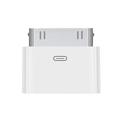 Lightning to 30 Pin Adapter Charging Sync Connector 8 Pin Female to 30 Pin Male Adapter Adapter for Select iPhone, iPad and iPod Models (White)