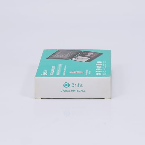 Brifit Digital Pocket Scale, Precision Mini Scale with Backlit LCD, PCS, Tare Function, 200g/0.01g Digital Scale with 50g Calibration Weights for Chiristmas Gift (Batteries, Tweezers Included)