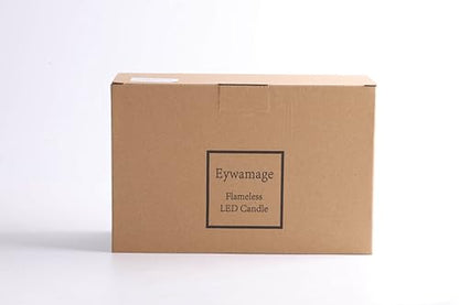 Eywamage Silver Grey Glass Flameless Flickering Candles with Remote, 3 Pack Realistic LED Fake Candles ∅ 3" H 4" 5" 6"