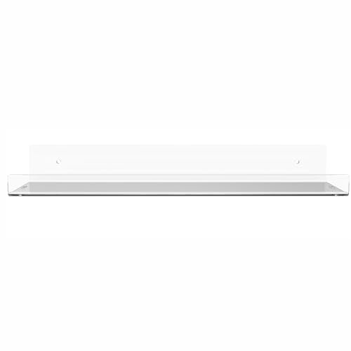 15 Inch Clear Acrylic Shelves for Wall,4 Pcak Wall Mounted Floating Shelves for Bathroom,Bedroom,Renter Friendly,Kids Room,Invisible Display Shelf for Lego,Funko Pop,Collectibles,Perfume,Bookshelf