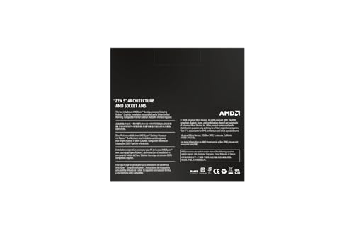 AMD Ryzensets 5 9600X Processor (radeon graphics included, 6 Cores/12 Threads, 65W TDP, Socket AM5, Cache 38MB, up to 5.4 GHz max boost Frequency, no cooler)