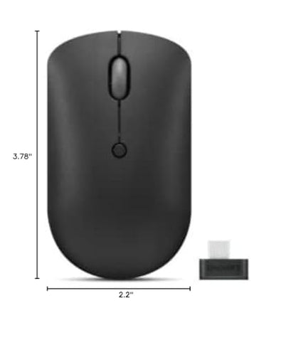 Lenovo 540 Wireless Computer Mouse for PC, Laptop, Computer with Windows or Chrome OS - 2.4 GHz USB-C Wireless Pairing Receiver - Compact Size - 18-Months Battery Life - Ambidextrous -Abyss Blue