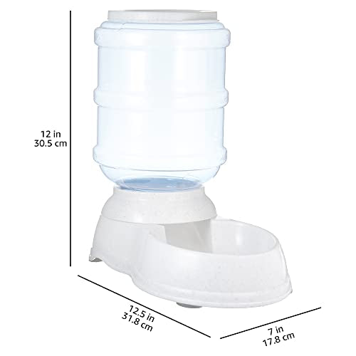 Amazon Basics Dog and Cat Food Feeder, Small, Grey
