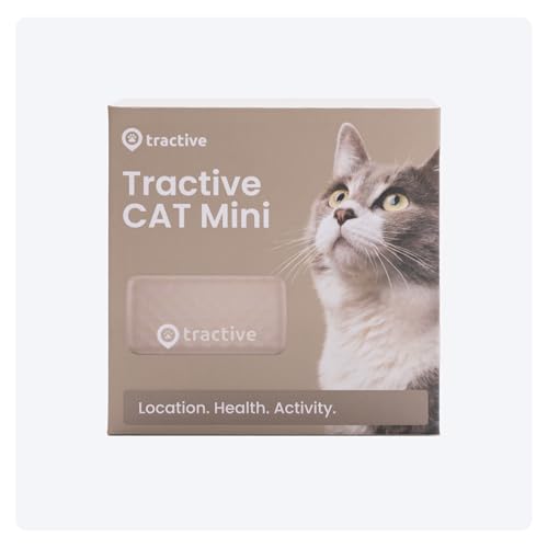Tractive Smart Cat Tracker Mini | #1 Cat GPS | Real-Time Location Tracking | Territory & Location History | Safety Collar included (Brown)