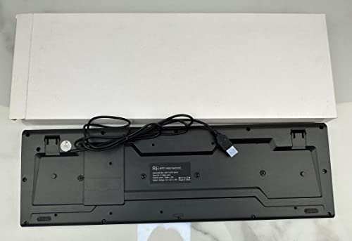 Rii RK907 USB Wired Keyboard Full Size Office Keyboard Compatible with Mac PC Tablet Windows Android Microsoft UK Layout