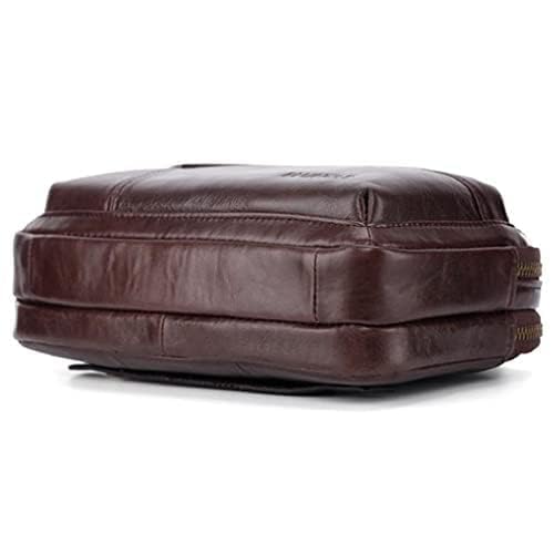 Leather Clutch Bag Wrist Purse for Men Women Business Organizer Wristlet Strap Pouch Coin Money Case Wallet Handbag Cell Phone Holder Daypack Coffee