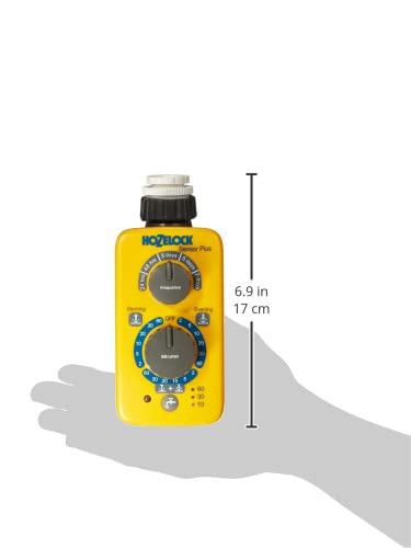 HOZELOCK - Watering Timer Sensor Controller Plus : Automatic and Easy Watering with its Light Sensor, Adjustable Watering at Sunrise and/or Sunset, Manual Watering Function [2214 0000]