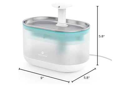 PETLIBRO Cat Water Fountain Stainless Steel,Ultra Quiet,71fl oz/2.1L Automatic Cat Fountain,Two Flow Modes,BPA-Free Capsule Metal Healthy Pet Water Fountain for Cats Inside