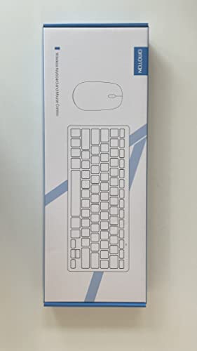 Bluetooth Keyboard and Mouse Set for Mac, OMOTON Ultra-Slim Wireless Keyboard and Mouse Combo for Apple Mac, MacBook Pro/Air, iMac, Mac Mini,Battery-powered, QWERTY UK Layout, Silver