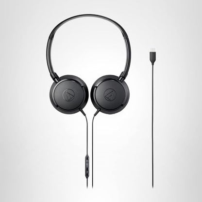 Audio-Technica ATH-S120C-BK USB-C Headphones, Black