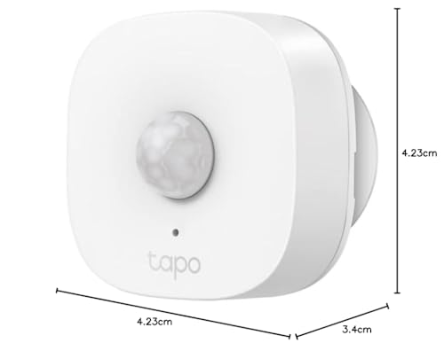 Tapo T100 Smart Motion Sensor, Motion Detectors, Wide Range Detection, Instant Alerts, Hands-Free Motion-Activated Lighting, Energy Saving, Battery Included(Packaging may vary)