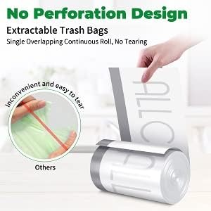 ALLCLEAN Small Trash Bags 4 Gallon