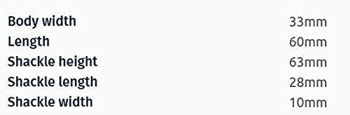 Squire Heavy Duty Padlock CP60/2.5 - Toughest Long Shackle 5 Wheel Combination Padlock, Alloy Steel, Corrosion Resistance, Weatherproof - Blue, 2.36 in