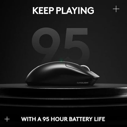 Logitech G PRO X SUPERLIGHT 2 LIGHTSPEED Wireless Gaming Mouse, 8K Polling, Lightweight, 60g, LIGHTFORCE Hybrid Switches, HERO 2 Sensor, 888 IPS, 44K DPI, 5 Programmable Buttons, USB-C, PC/Mac - White