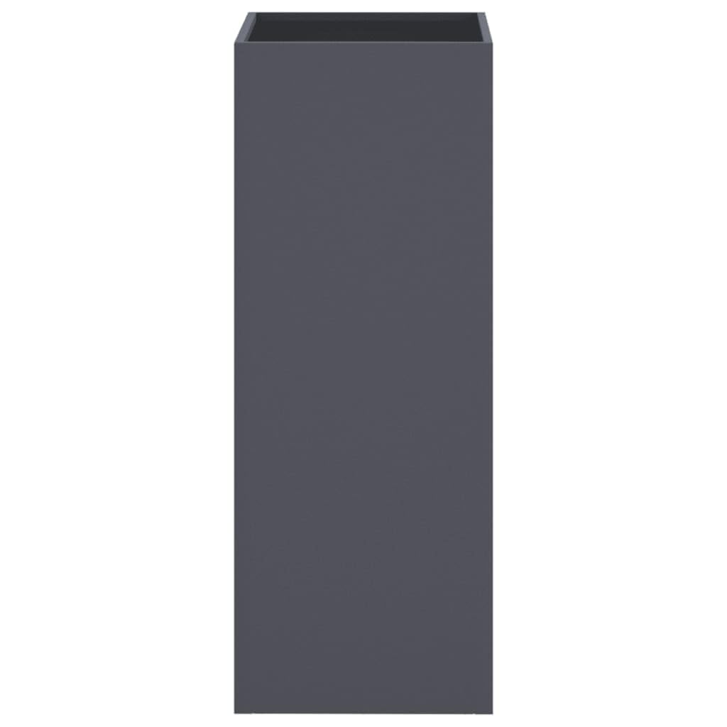 FMPGJLYH Modern Tall Metal Planter Box, 29.5 Inch Rectangular Garden Flower Pot for Patio, Balcony and Indoor Home Decor, Durable Cold-Rolled Steel, Anthracite