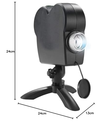 VRBFF Christmas Halloween Win dow Projector Light,12 Movies Festival LED Projection Decoration Spotlight for Home Outdoor Party Turns Your Curtain into Movie Screens