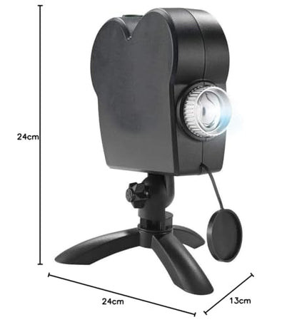 VRBFF Christmas Halloween Win dow Projector Light,12 Movies Festival LED Projection Decoration Spotlight for Home Outdoor Party Turns Your Curtain into Movie Screens