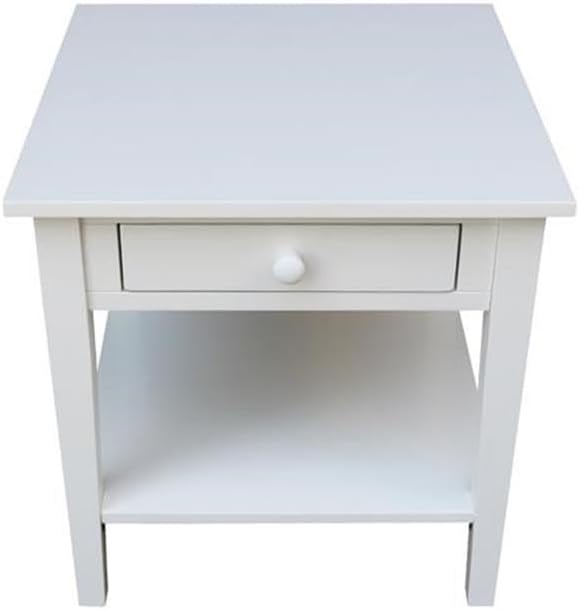 IC INTERNATIONAL CONCEPTS Spencer White Wood End Table in White