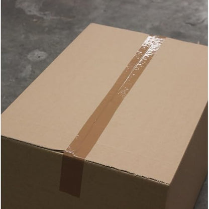 Fit For The Job Brown Parcel Tape Gun and Dispenser - Heavy Duty Packing Tape Dispenser for Efficient Sealing and Packing Needs - 6 Rolls