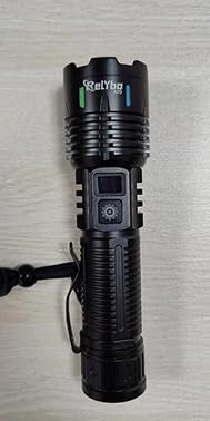 Relybo Torches LED Super Bright Rechargeable, Flashlight 500000 Lumens XHM88 Torches Battery Powered, Led Torch Rechargeable, Powerful Torch Flash Light for Dog Walking Hiking Camping Emergency Gift