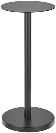 mDesign Glass Top Side/End Drink Table
