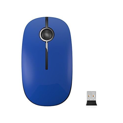 VssoPlor Wireless Mouse, 2.4G Slim Portable Computer Laptop Mouse with Nano Receiver Quiet Silent Optical Mice for Notebook, PC, Laptop, Computer-Black and Gold