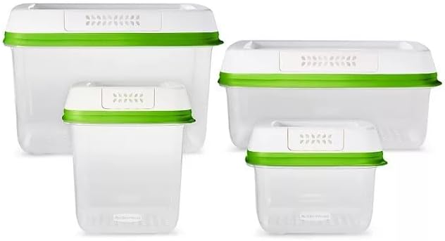 Rubbermaid FreshWorks Produce Saver, Medium and Large Storage Containers